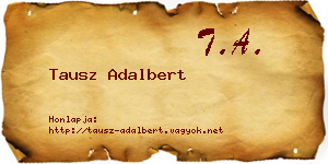 Tausz Adalbert névjegykártya